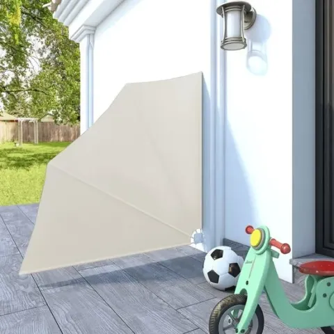 vidaXL Zijluifel inklapbaar 140x140 cm crème