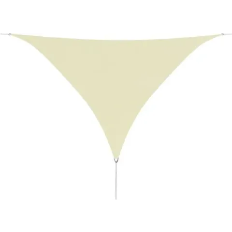 vidaXL Zonnescherm driehoekig 5x5x5 m oxford stof crèmekleurig