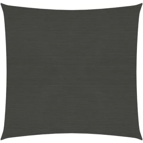 vidaXL Zonnezeil 160 g/m² 2.5x2.5 m HDPE antracietkleurig
