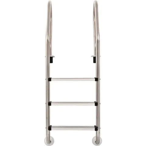 vidaXL Zwembadladder met 3 sporten 120 cm roestvrij staal