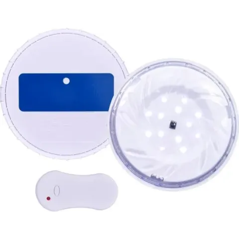 vidaXL Zwembadlamp dompelbaar drijvend LED met afstandsbediening wit