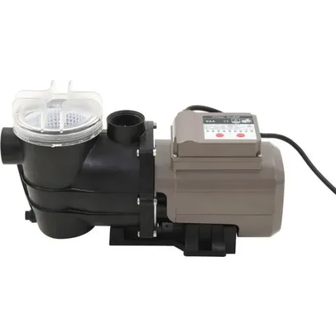 vidaXL Zwembadpomp met timer 0.25 pk 8000 L/u zwart