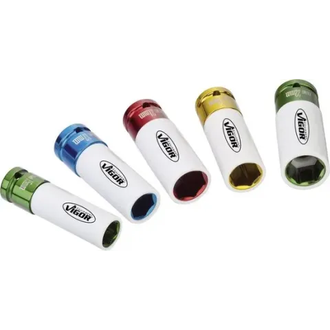 Vigor V2257 Dop (zeskant) Kracht-dopleutelinzetset 5-delig 1/2 (12.5 mm)