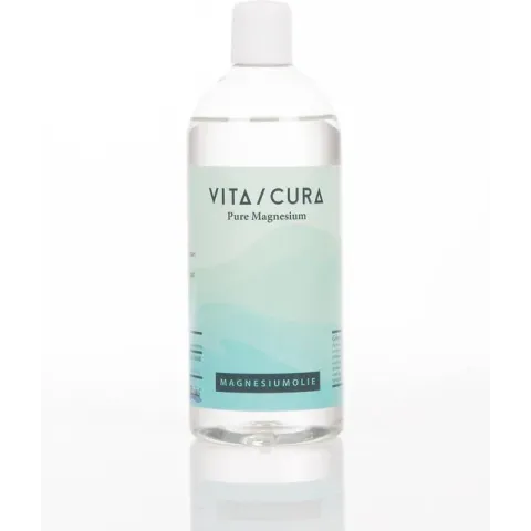 VitaCura® Magnesium Olie | 500ml | 100% pure magnesium body olie | 100% Natuurlijk | Massage olie | Zechstein keurmerk |Vermindert spierkramp, stress, slapeloosheid