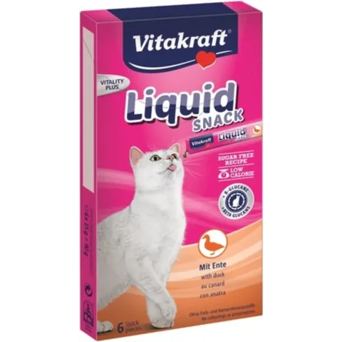 Vitakraft Cat Liquid Eend - Kattensnack - 6 st