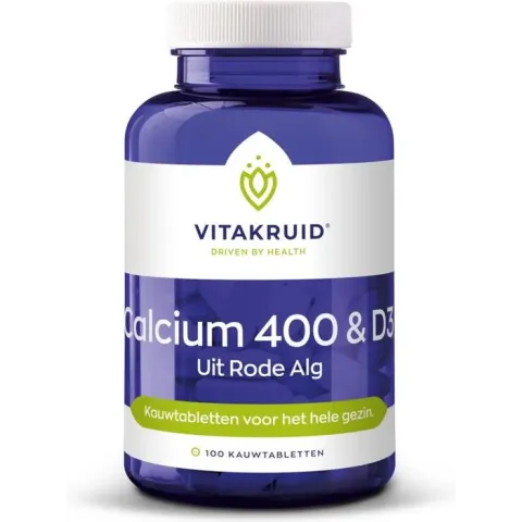 Vitakruid - Calcium 400 & D3 uit Rode Alg - 100 vcaps