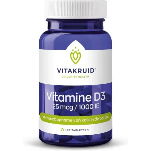 VitaKruid Vitamine D3 25 mcg 120 tabletten