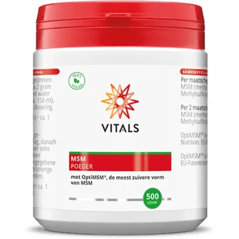 Vitals - MSM poeder met OptiMSM de meest zuivere vorm van MSM - 500 gram