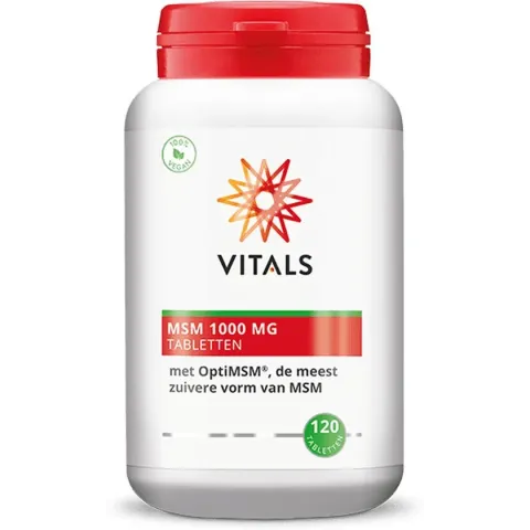 Vitals - MSM tabletten - 1000 mg - 120 tabletten - Met OptiMSM de meest zuivere vorm van MSM