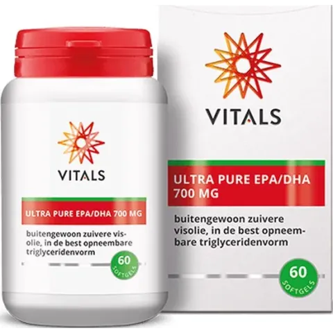 Vitals - Ultra Pure EPA/DHA 700 mg - buitengewoon zuivere visolie, in de best opneembare triglyceridenvorm