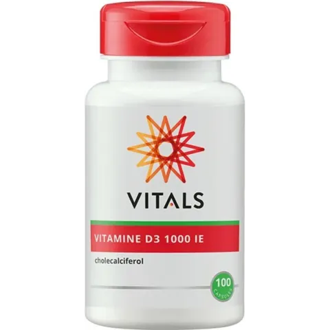 Vitals Vitamine D3 1000 IE Voedingssupplement - 100 vegicaps