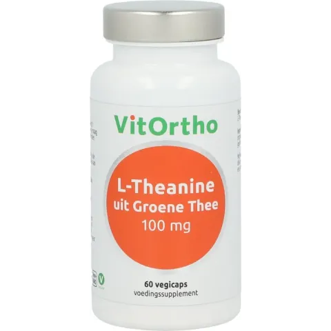 VitOrtho L-Theanine uit Groene thee 100 mg - 60 vegicaps - Aminozuur