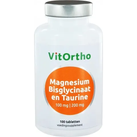 VitOrtho Magnesium Bisglycinaat en Taurine - 100 tabletten