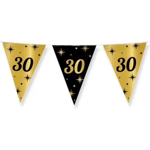 Vlaggenlijn Gold/Black 30 jaar (10 meter)