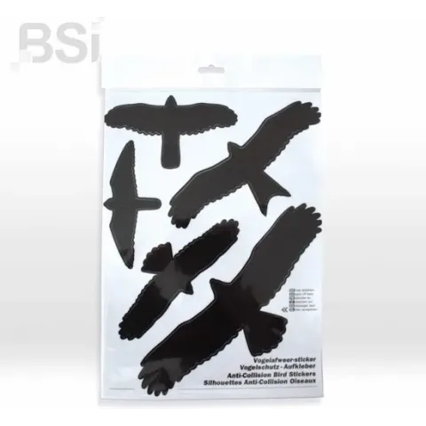 Vogelafweer stickers - set van 5 stuks