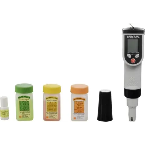 VOLTCRAFT KBM-100 Combimeter pH-waarde, Redox (ORP), Temperatuur, Geleidingsvermogen, Total dissolved solids (TDS), Sal
