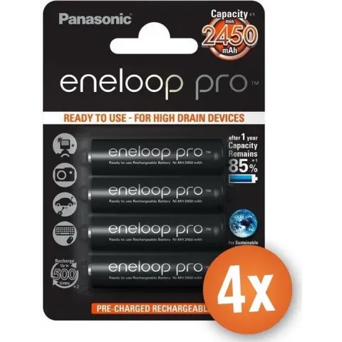 Voordeelpak 16 x AA Panasonic Eneloop Pro batterijen - 2500mAh