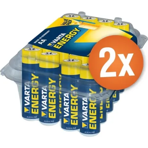Voordeelpak met 48 x AA Varta High Energy alkaline batterijen