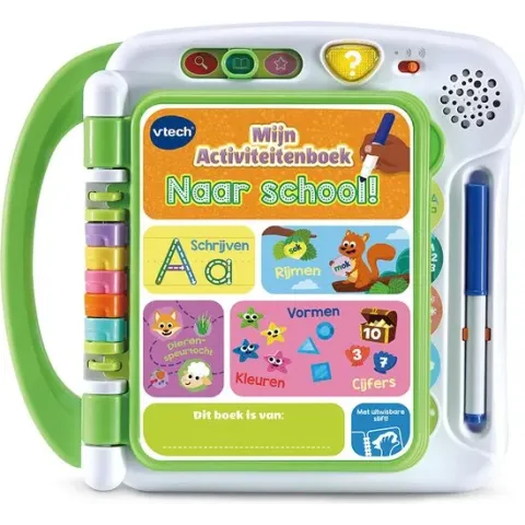 VTech Mijn Activiteitenboek – Naar School – Educatief en Interactief speelgoed – Maak Kennis met School – Met hints en tips – 3 tot 6 jaar