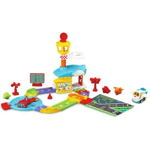 VTech Toet Toet Auto's Vliegveld - Educatief Speelgoed - Inclusief Valentijn Vliegtuig - met Geluidseffecten - 1 tot 5 Jaar