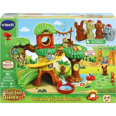 VTech Zoef Zoef Dieren Ontdek & Speel Boomhut – Educatief Speelgoed – Leuke Weetjes – Licht- en geluidseffecten – 1 tot 5 jaar
