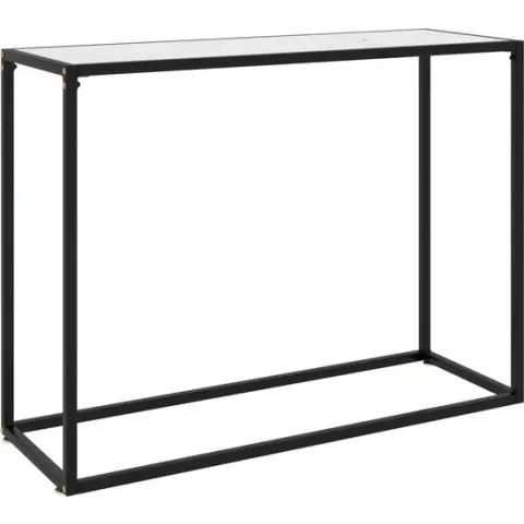 Wandtafel 100x35x75 cm gehard glas wit