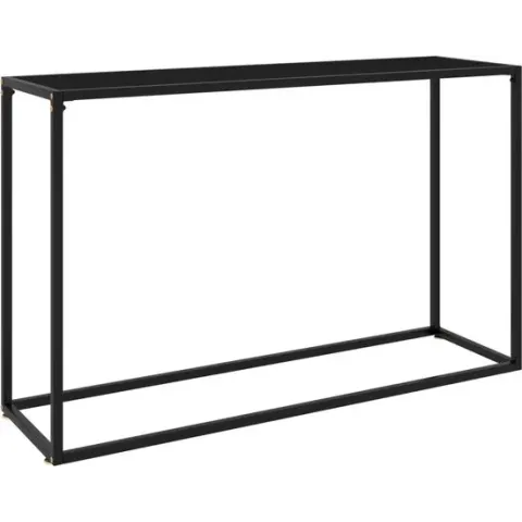 Wandtafel 120x35x75 cm gehard glas zwart