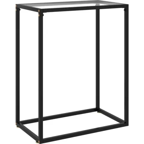 Wandtafel 60x35x75 cm gehard glas transparant