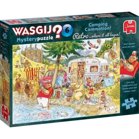 Wasgij Retro Mystery 6 Onrust Op De Camping! puzzel - 1000 stukjes