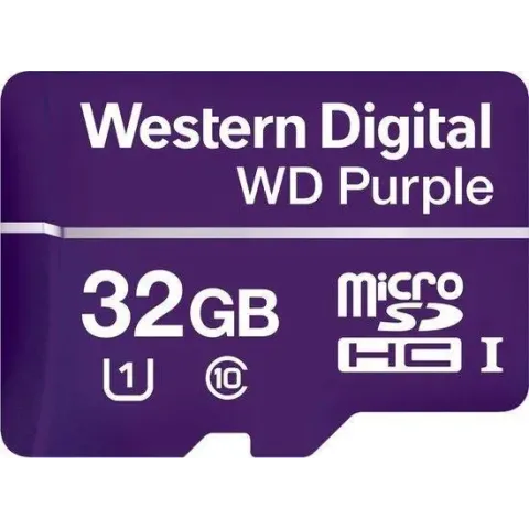 WD Purple - Micro SDHC 32GB - UHS1 & A1 - met adapter
