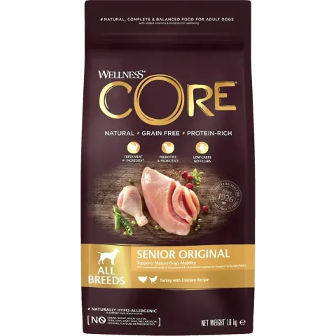 Wellness Core Grain Free Dog Senior - Hondenvoer - Kalkoen Kip 1.8 kg