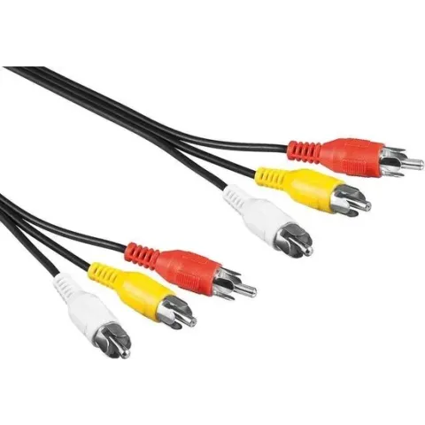 Wentronic AVK 354-300 3.0m 3m 3 x RCA 3 x RCA composiet videokabels
