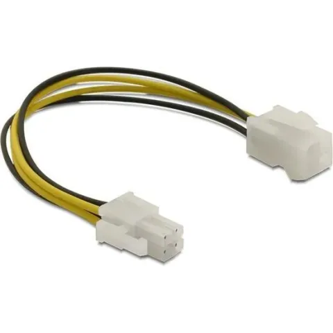 Wentronic CAK S-11 P4 0.37m Zwart, Geel electriciteitssnoer