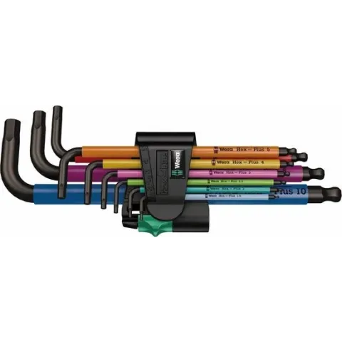 Wera 05022089001 9-delige Multicolour Inbussleutelset - 1,5-10mm