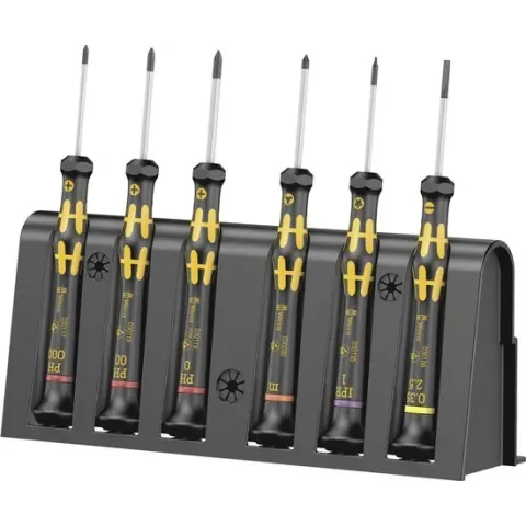 Wera 1550/6 ESD electronica- schroevendraaierset + rack