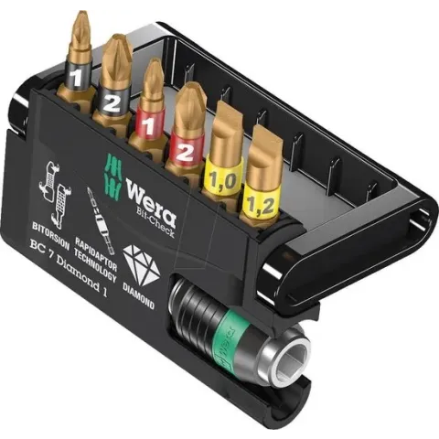 Wera 5057416001 7-delige Bit-Check Diamond Bitset