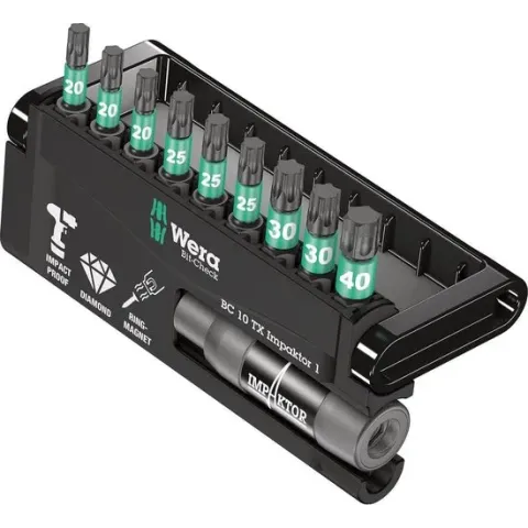 Wera 5057688001 10-delige Bit-Check 10 Impaktor 1 Bitset - Torx