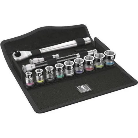 Wera 8100 SB HF 13 Delige doppenset in etui - SW8-19mm