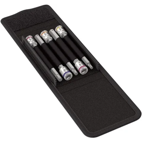 Wera 8740 A HF 1 Zyklop Bitdoppen set binnenzeskant 5-delig, met vasthoudfunctie, 1/4"-aandrijving