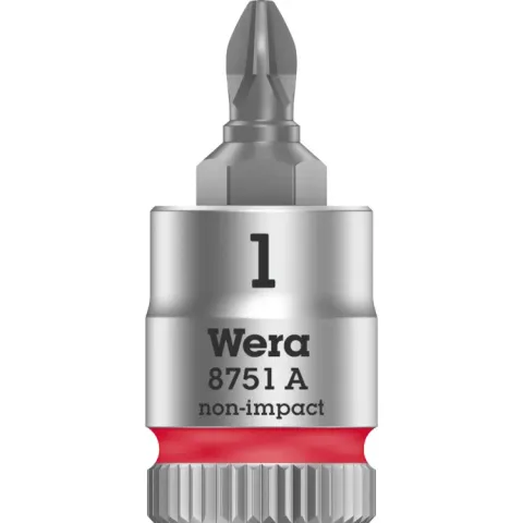 Wera 8751 A Zyklop Phillips Bitdop met 1/4"-aandrijving, PH1x28