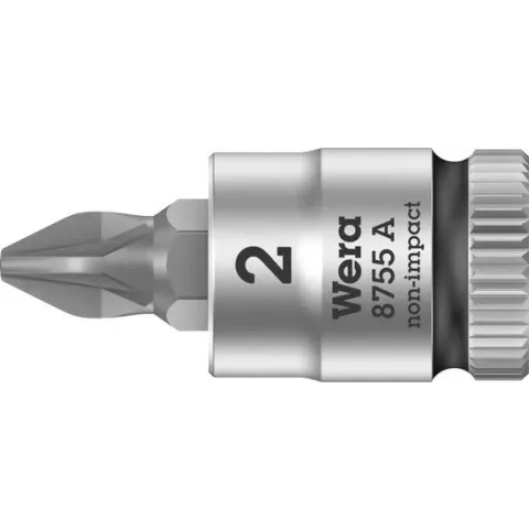 Wera 8755 A 05003354001 Kruiskop Pozidriv Dopsleutel-bitinzet PZ 2 1/4 (6.3 mm)