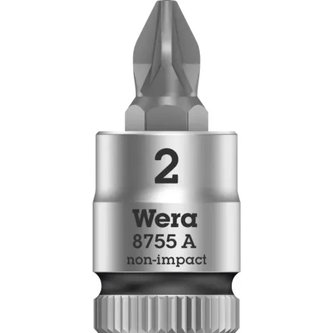 Wera 8755 A Zyklop Pozidriv Bitdop met 1/4"-aandrijving, PZ2x28