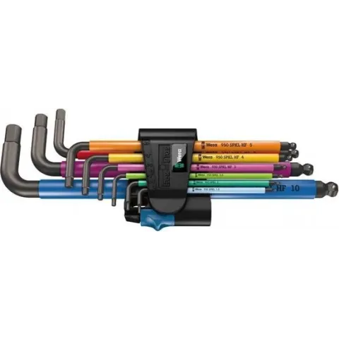 Wera 950 SPKL/9 SM HF 9 Delige Hex-plus multicolour inbussleutelset - 1,5-10mm