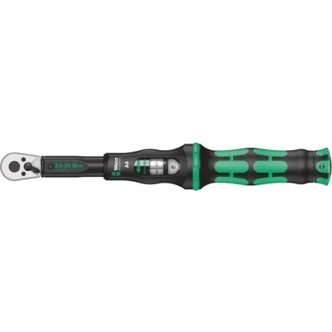 Wera Click-Torque A 6 05075605001 Momentsleutel Met omschakelbare ratel 1/4 (6.3 mm) 2.5 - 25 Nm