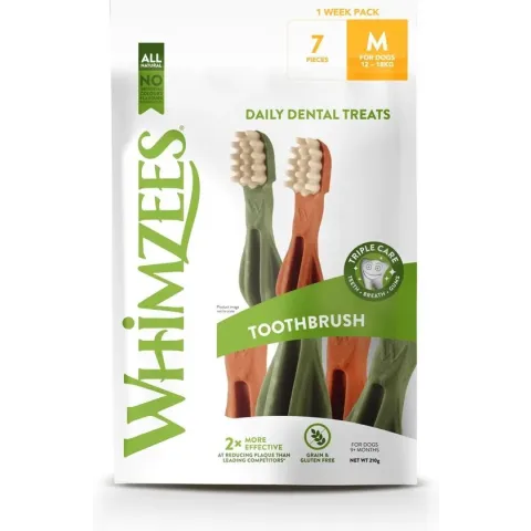 Whimzees toothbrush 1 week star 7 Stuks - M - 30 gram
