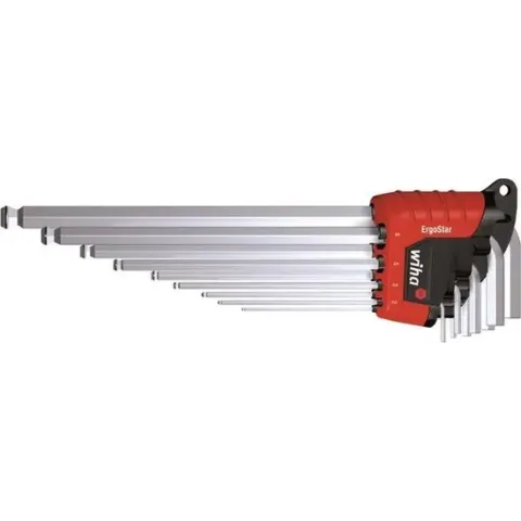 Wiha 369R H9 9-delige Inbussleutelset in ErgoStar houder - 1,5-10mm