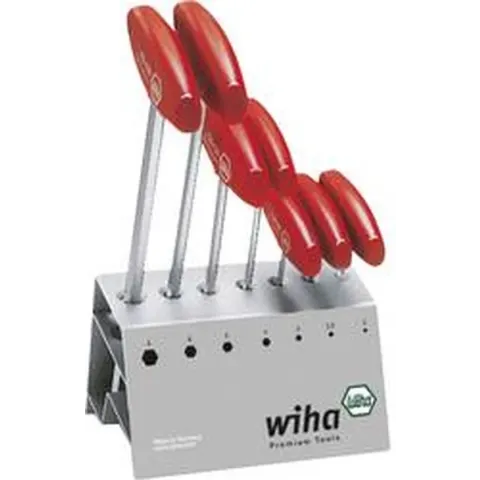 Wiha T-handgreep Inbussleutel set 7-delig rood 334 VB