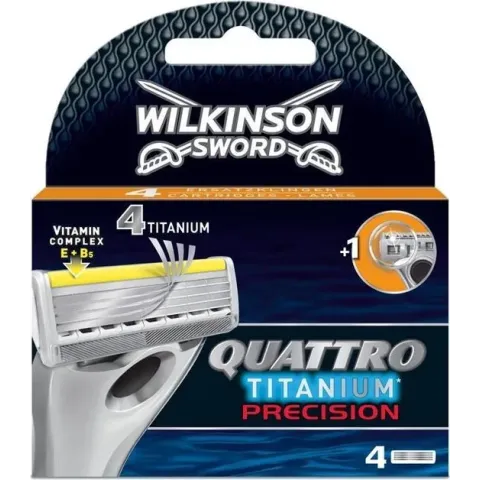 Wilkinson Sword Quattro Titanium Precision - 4 stuks - Scheermesjes