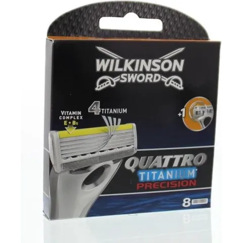 Wilkinson Sword Quattro Titanium Precision - 8 stuks - Scheermesjes