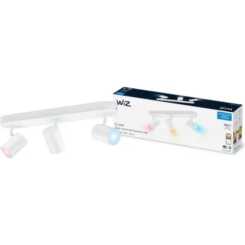 WiZ Opbouwspot Imageo Wit 3 spots - Slimme LED-Verlichting - Gekleurd en Wit Licht - GU10 - 3x 5W - Wi-Fi